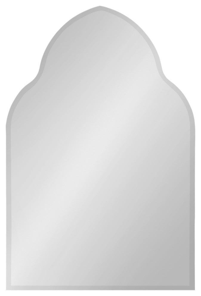 Reign Modern Frameless Arch Mirror, Silver 20x30
