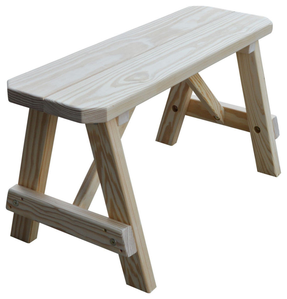 Pine Traditional Picnic Bench, Unfinished, 3 Foot