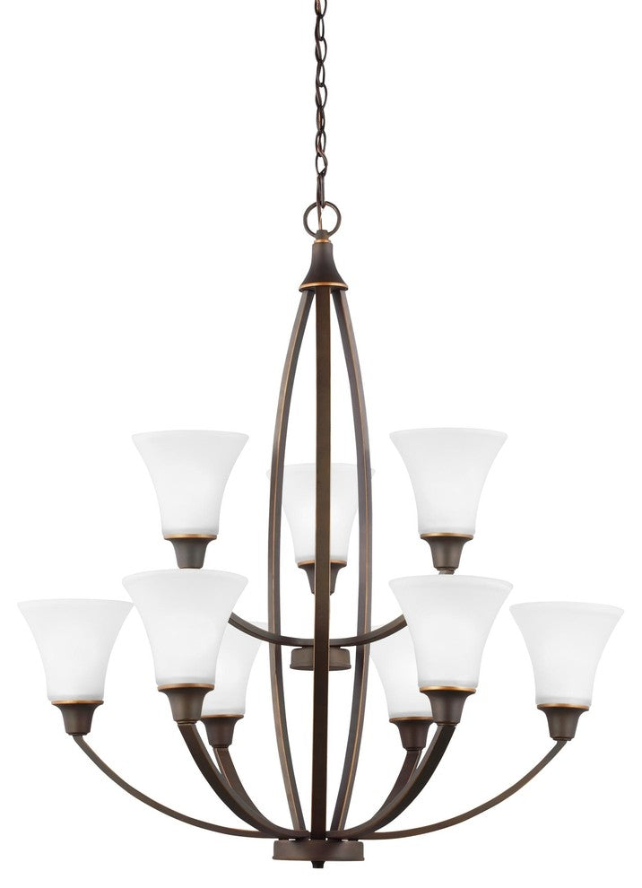 Generation Lighting Lighting 9-Light Chandelier, Autumn Bronze