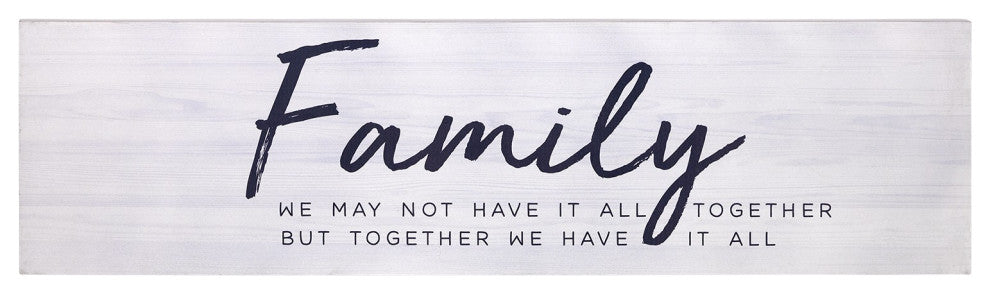 Family Quote White Wooden Wall Plaque