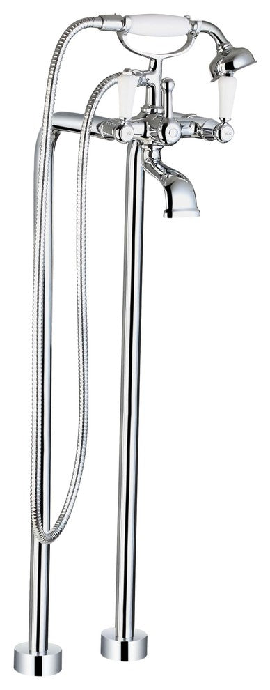 Ancona Classic Freestanding Floor Mount Clawfoot Tub Faucet with Hand Shower
