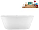 59" Streamline N3720BGL Soaking Freestanding Tub and Tray With Internal Drain