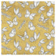 "Color my World Butterfly Pattern Gold" Print by Daphne Brissonnet, 42"x42"