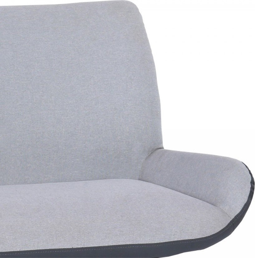 Armen Living Coronado Contemporary Bench in Brushed Gray Powder Coated Finish