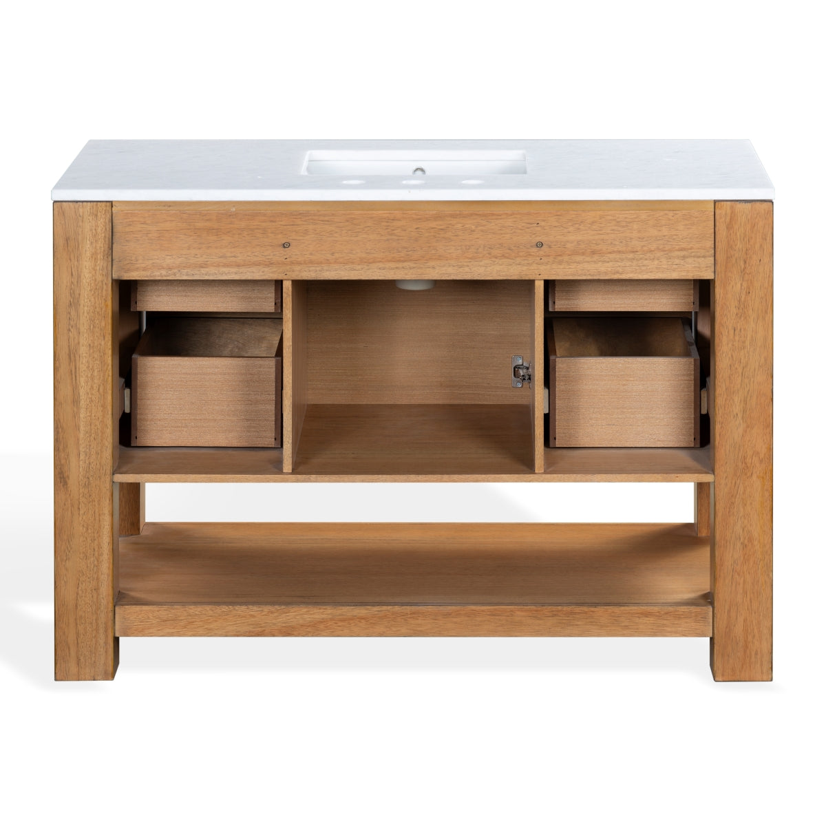 Safavieh Couture Bertino Vanity, Light Oak/White, 48In