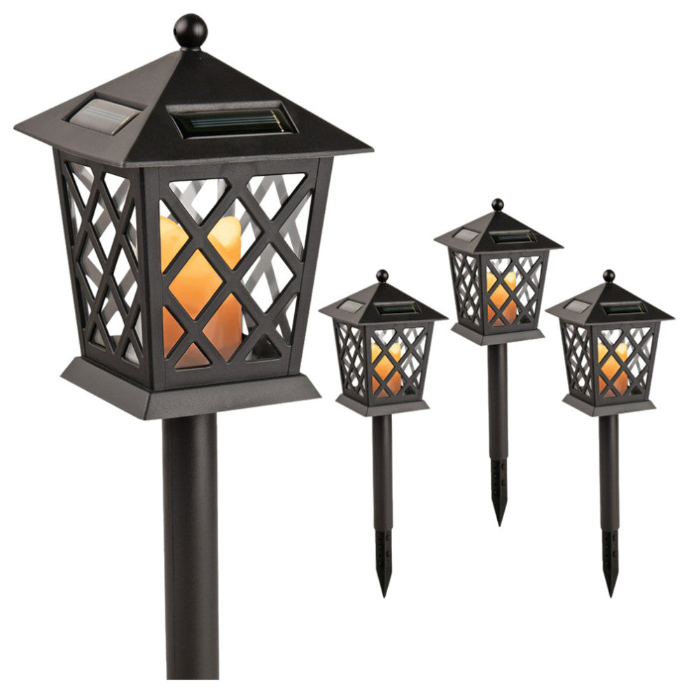16" Tall Outdoor Solar Powered Pathway LED Light Stakes