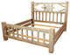 Barnwood Style Timber Peg Diamond Bed, Frost, Full
