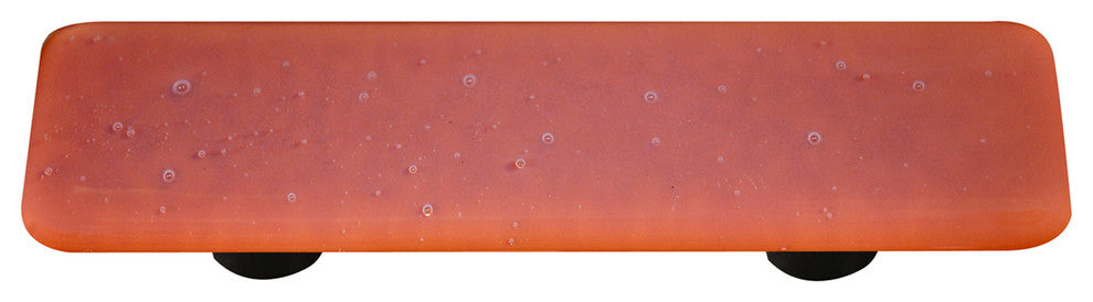 Art Glass Opaline Pull, Alum Post, Opaline, Burnt Orange