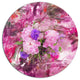 Abstract Background With Pink Peony, Floral Round Wall Art, 11"