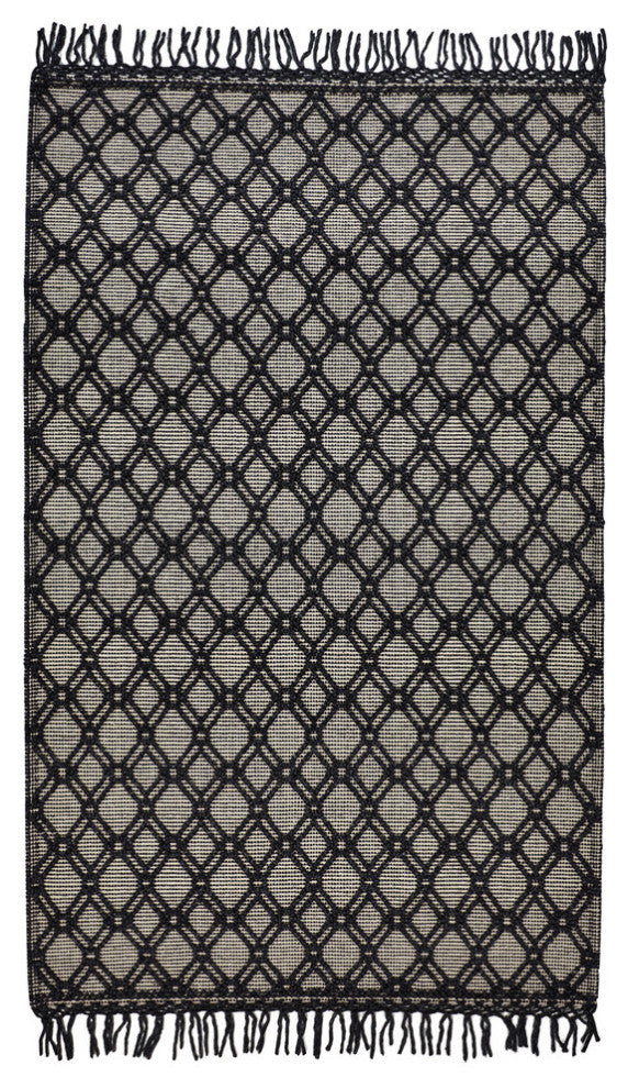Weave & Wander Lavinda Black/Ivory 7'9"x9'9" Rug