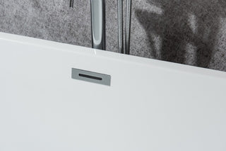 Lexora Vinter 59" Freestanding Bathtub With Chrome Drain