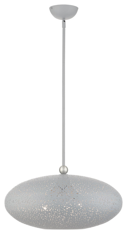 Livex Lighting Charlton 3 Light Nordic Gray, Brushed Nickel Large Pendant