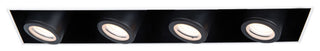 Silo LED Multiple Four-Light non-IC Airtight Housing, and 2700K, White Black
