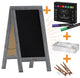 48" x 24" A-Frame Indoor/Outdoor A-Frame Magnetic Chalkboard Sign Set, Gray Wash