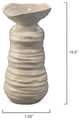 Large Marine Vase, Pearl Cream Ceramic