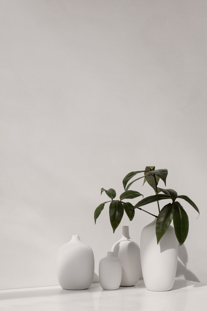 Ceola Vase Ceramic 5.5X7.5, White