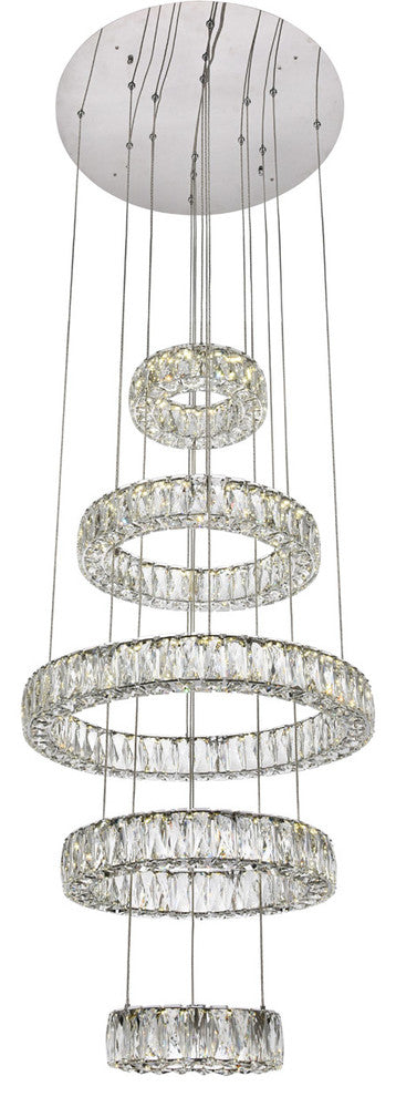 Monroe Integrated LED Chip Light Chrome Chandelier
