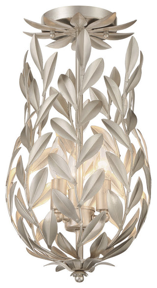 Crystorama Lighting Group 563_CEILING Broche 3 Light 10"W - Antique Silver