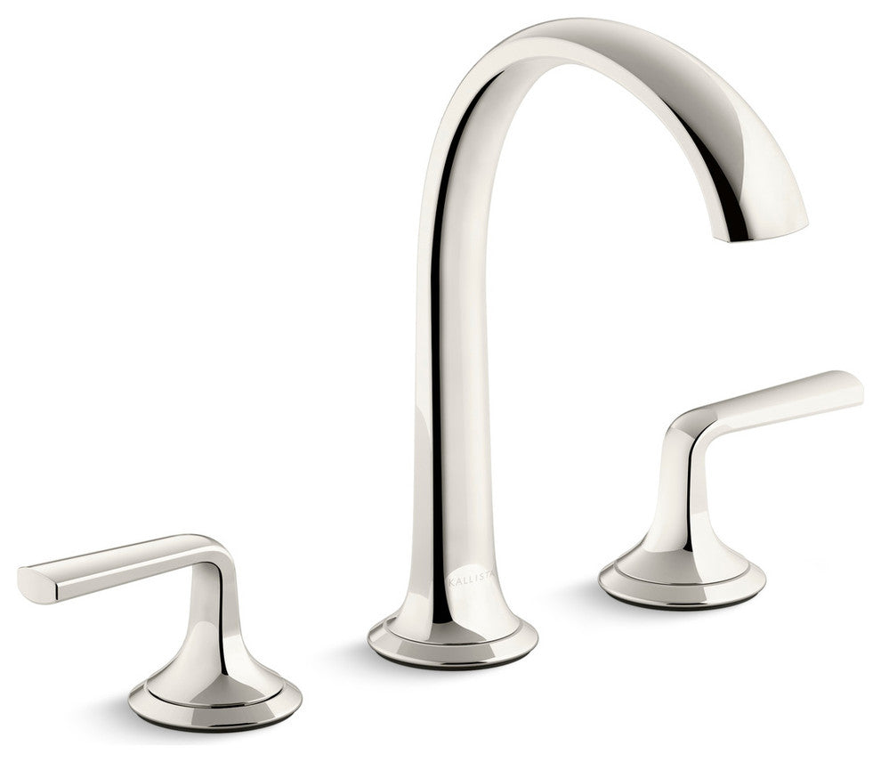 Script Sink Faucet, Arch Spout, Lever Handles, Nickel Silver