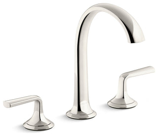 Script Sink Faucet, Arch Spout, Lever Handles, Nickel Silver
