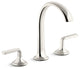 Script Sink Faucet, Arch Spout, Lever Handles, Nickel Silver