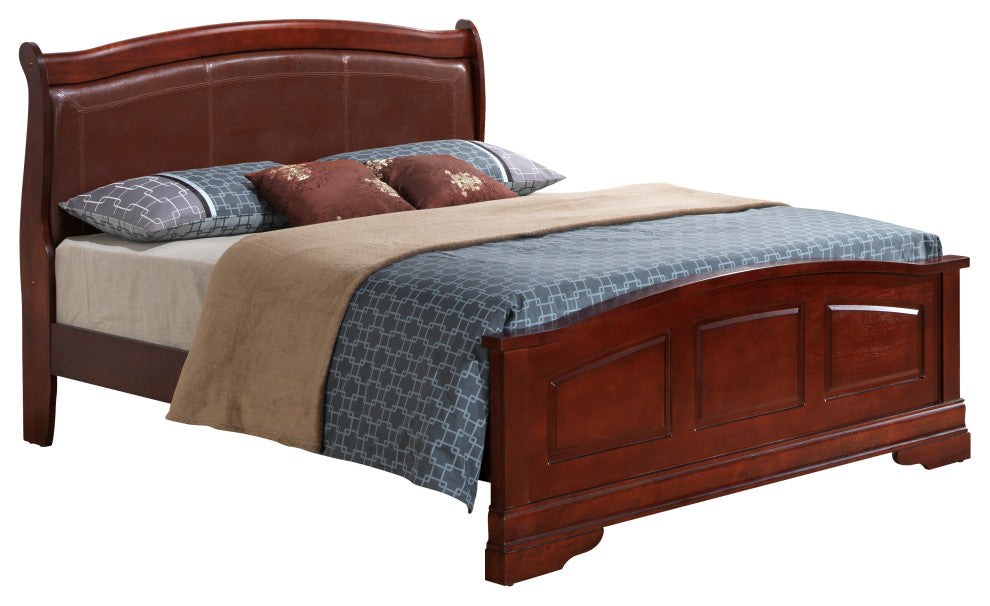 Suval Bed, Cherry, Queen