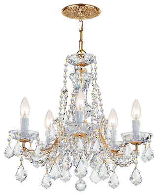 Crystorama Lighting Group 4476-CL-MWP Maria Theresa 5 Light 20"W - Gold