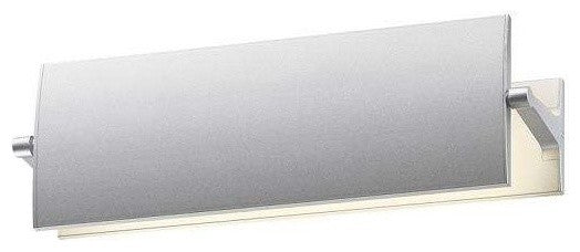 Aileron Architectural 12" LED Sconce, Bright Satin Aluminum