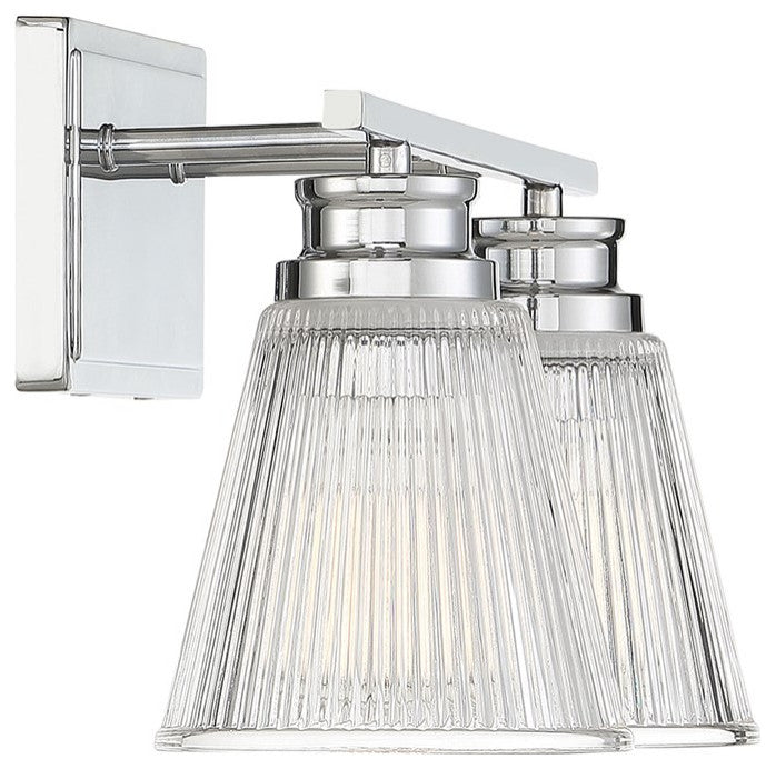 Savoy House Meridian 2 Light Bath Bar Chrome