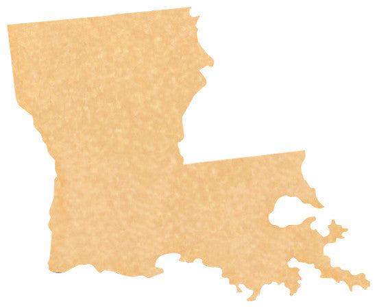 State Shaped Cutting Boards, Natural Bamboo, Louisiana