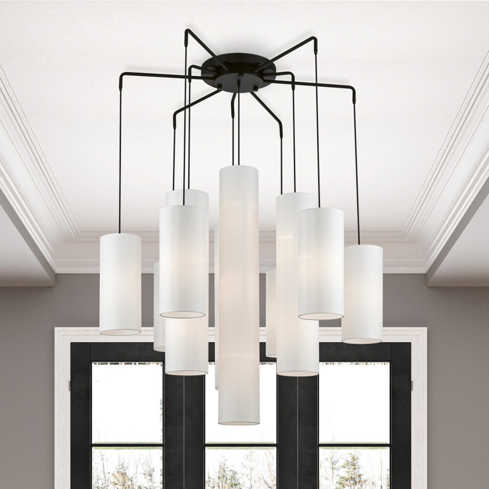 Strathmore 15 Light Black Foyer Chandelier