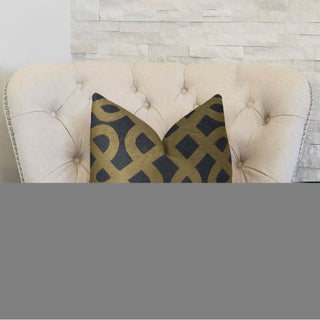 Plutus Graphic Maze Handmade Throw Pillow, (24" x 24")