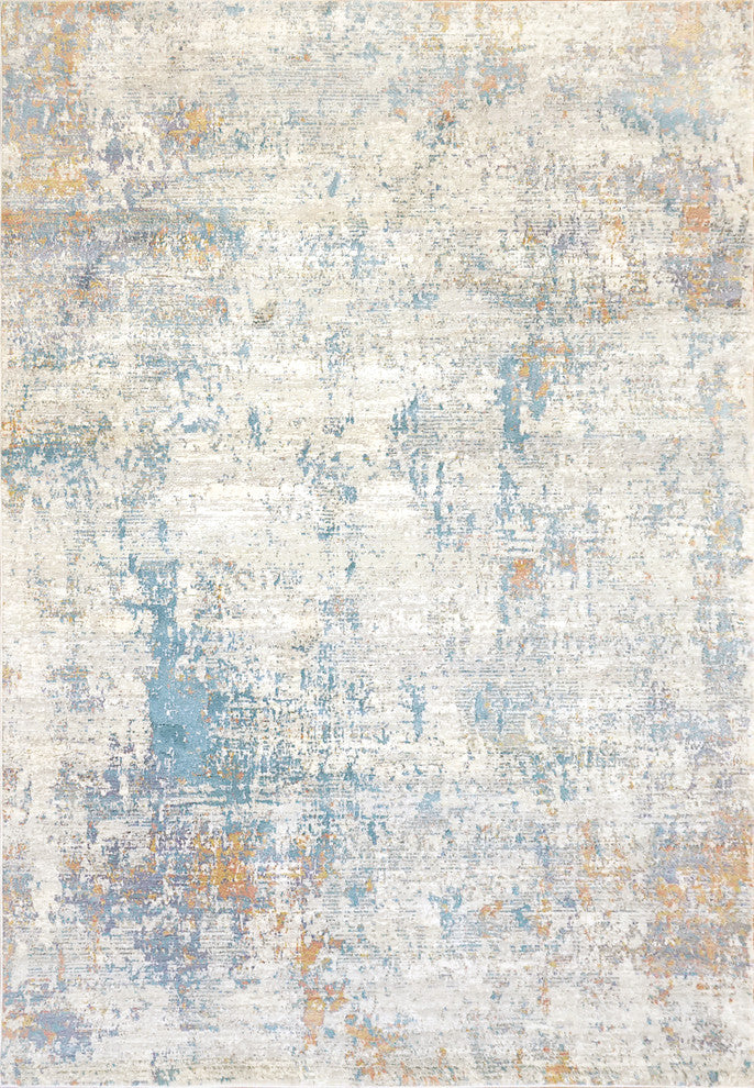 Valley Modern Area Rug, Gray/Blue, 6'7"X9'6"