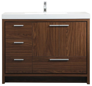 Walker 42" Single Bathroom Vanity, Walnut