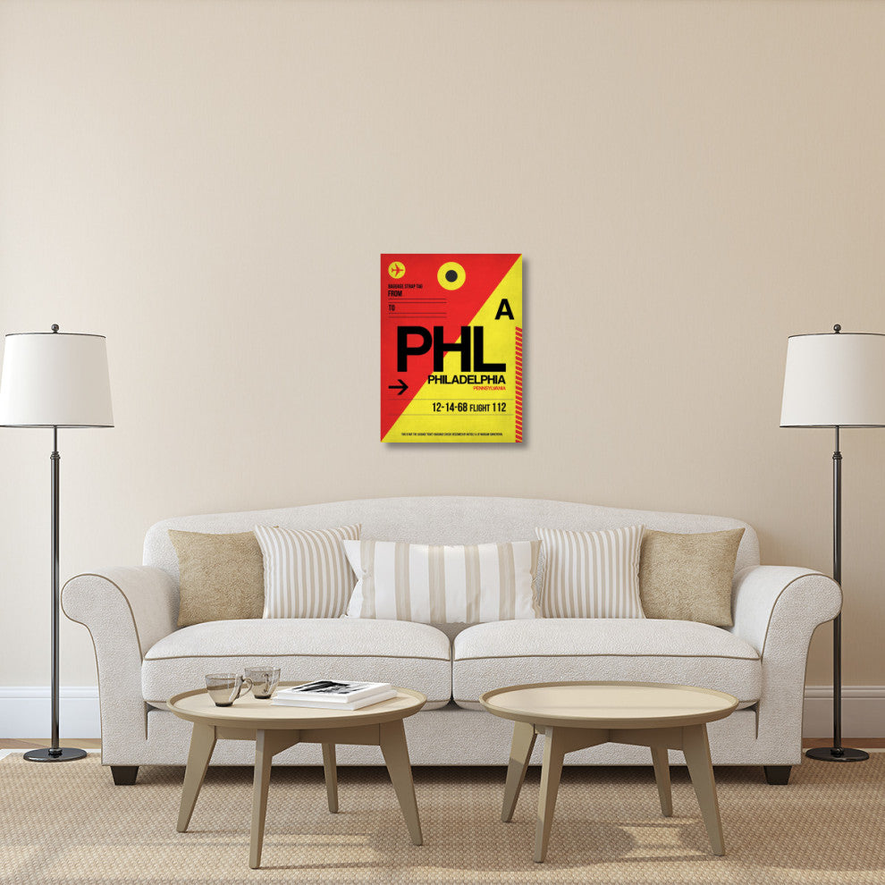 "PHL Philadelphia Luggage Tag 2" Fine Art Print