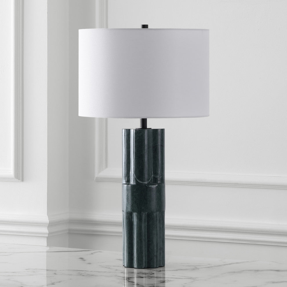 Safavieh Couture Tolliver Marble Table Lamp, Dark Green/White