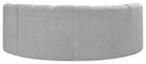 Arc Boucle Fabric Upholstered 4-Pc. Inward Curved Modular Sectional, Grey