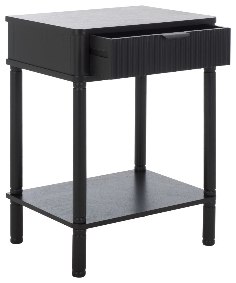 Safavieh Thurston 1 Drawer Accent Table, Matte Black