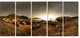 "Brown Rocky Forest Panorama" Landscape Wall Art Canvas Print, 5 Panels, 60"x28"