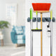 Costway Mop Broom Holder Garden Tool Rack Organizer 5 Positions Wall Mounted