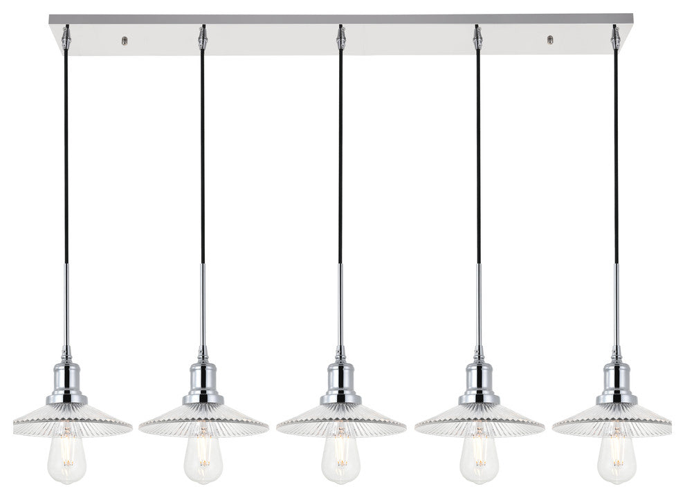 Chrome Finish 5-Light Pendant