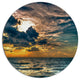 Sun Break Over Blue Ocean, Seashore Disc Metal Wall Art, 11"
