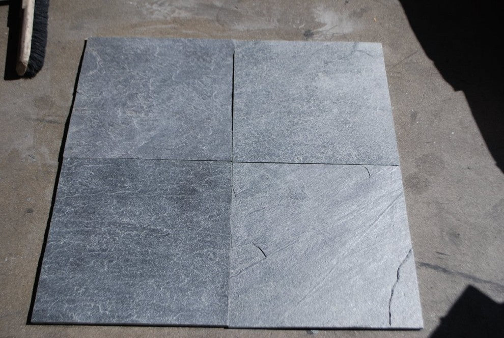 Ostrich Gray Slate Natural Cleft Face Gauged Back Finish 24