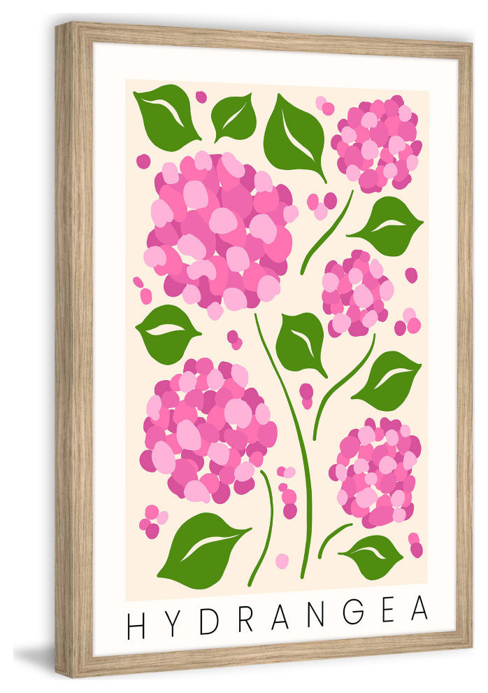 "Hydrangea" Framed Painting Print, 12x18