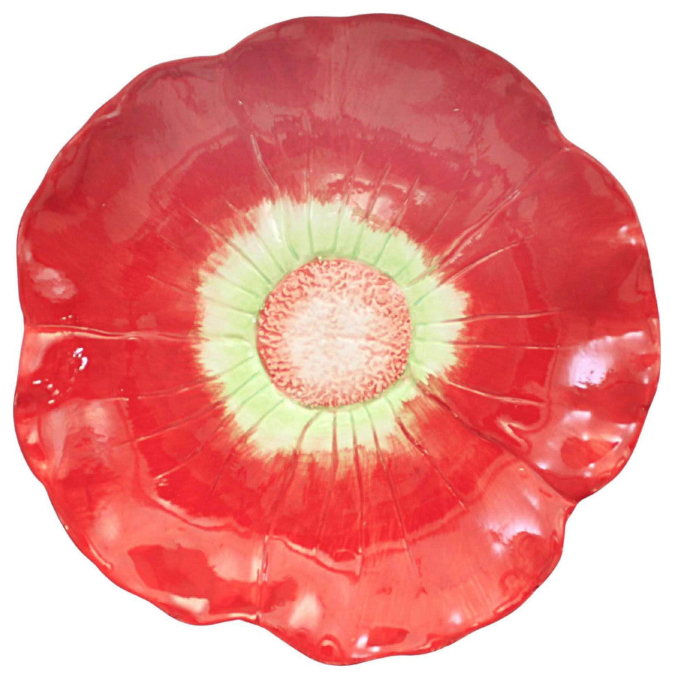 Transpac Flower Shaped Plate Dessert Appetizer Dish