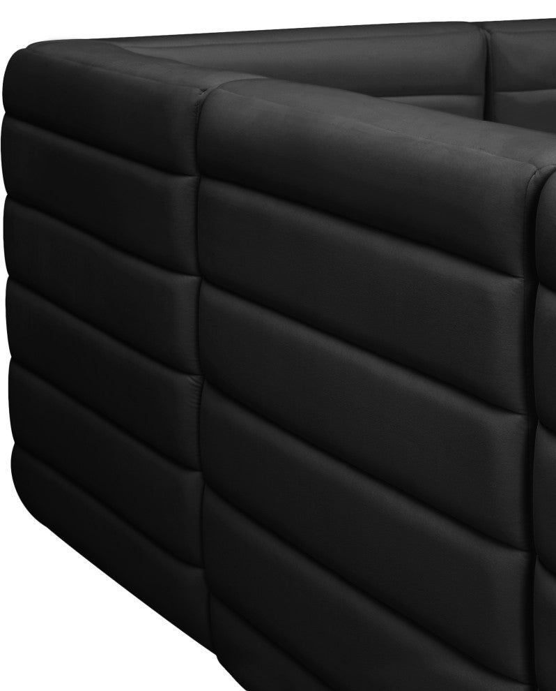 Quincy Modular Component, Black, Armless Chair