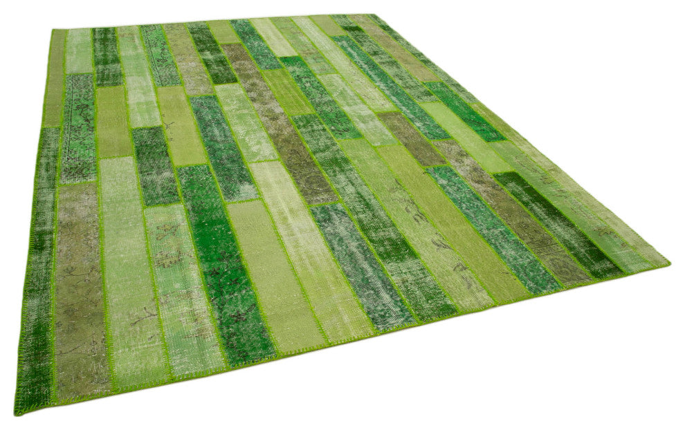 Rug N Carpet - Hand-Knotted Anatolian 8' 1" x 10' 1" Distressed Patchwork Rug