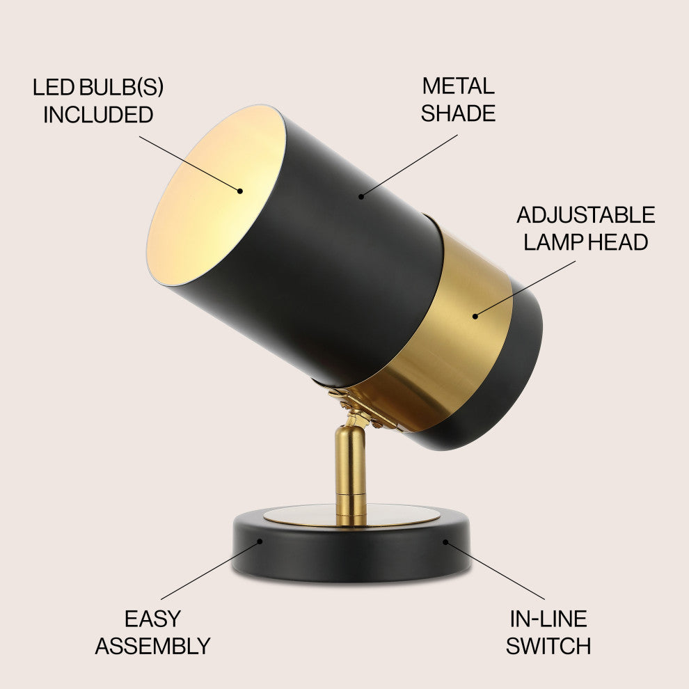 Astra Modern Industrial Iron Adjustable Indoor LED Floor Spotlight