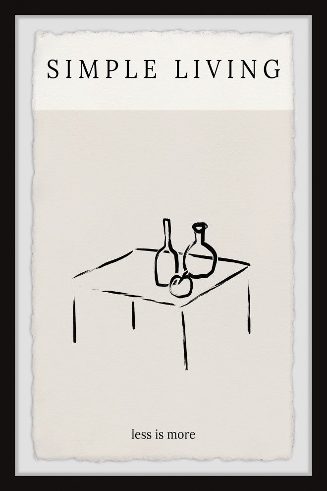 "Simple Living" Framed Painting Print, 16x24