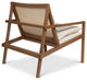 Modern Brazilian, Barra, Cane Lounge Chair, Pecan/Natural/Ivory